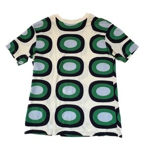 Marimekko X Uniqlo T shirt Graphic Melon Short Sleeve Size XS Cream Green Blue